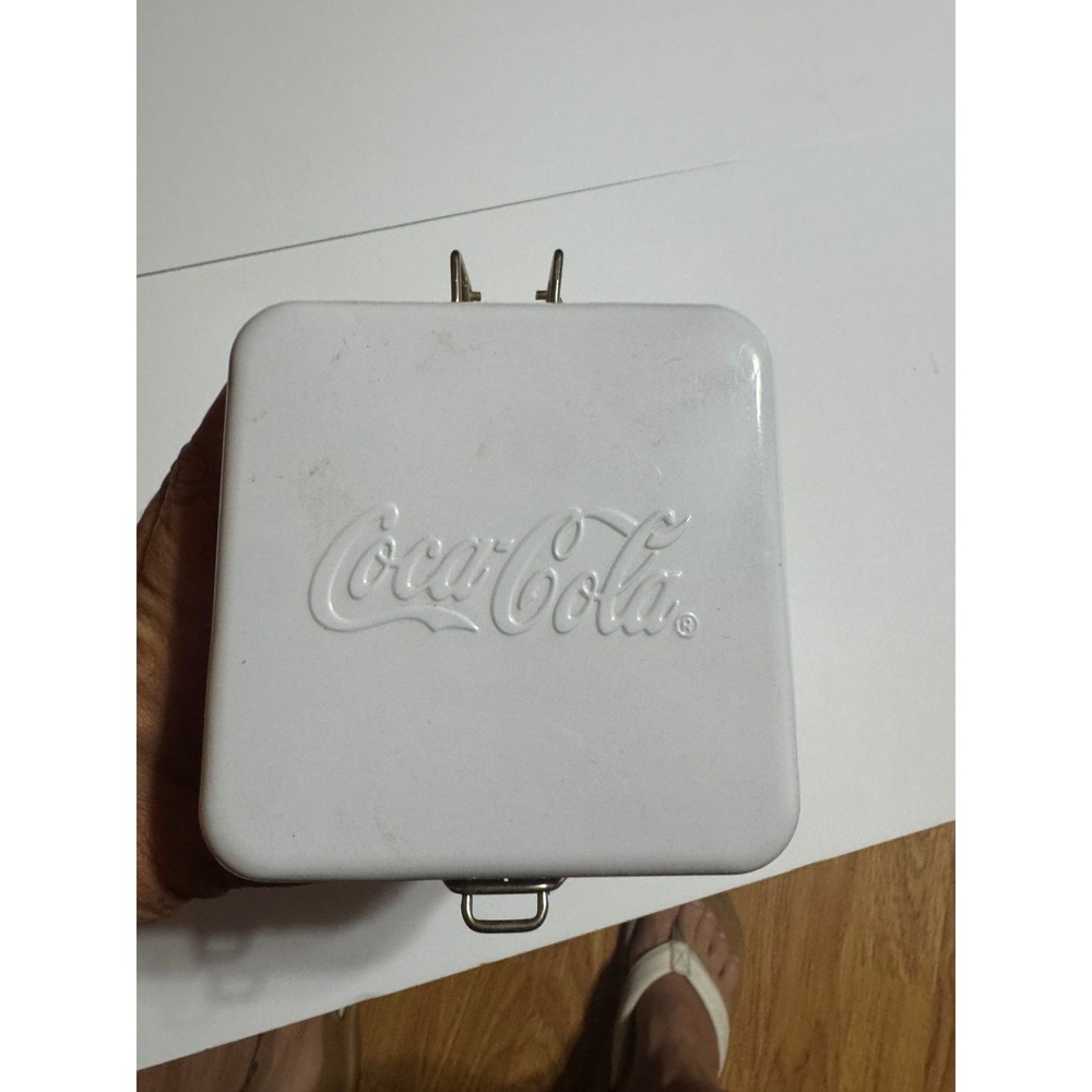 Coca-Cola Red White Diamond Harlequin Tin Canister Latch Lid 2012 Collectible